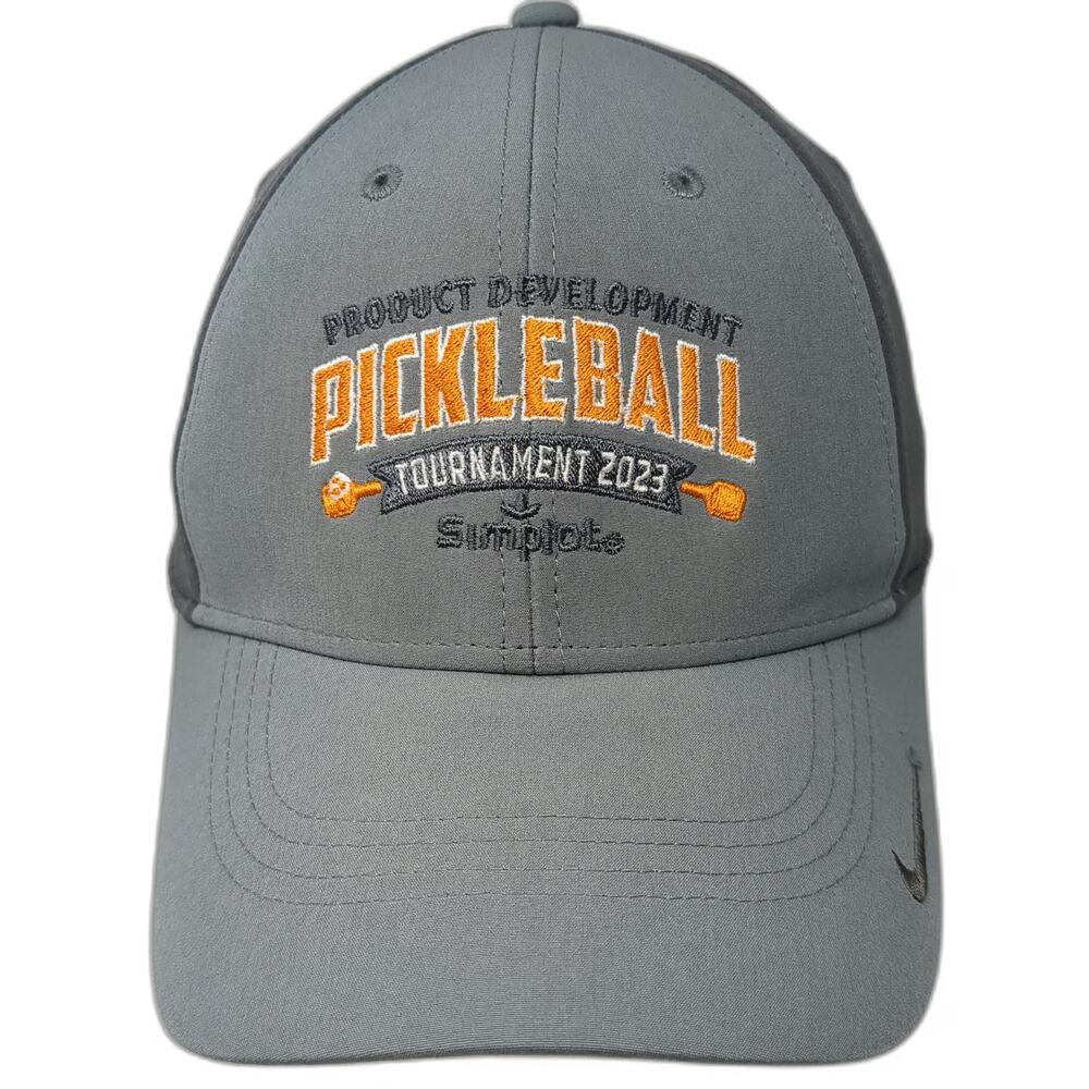 Nike Baseball Cap Gray One Size Pickleball Tournament 2023 Simplot Dri-Fit Hat